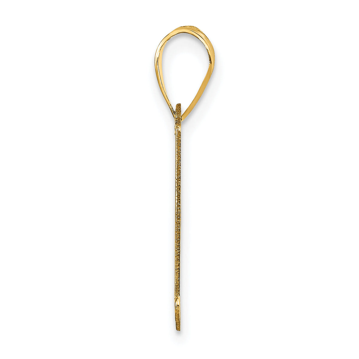 14k Polished Letter A Initial Pendant-YC1440A
