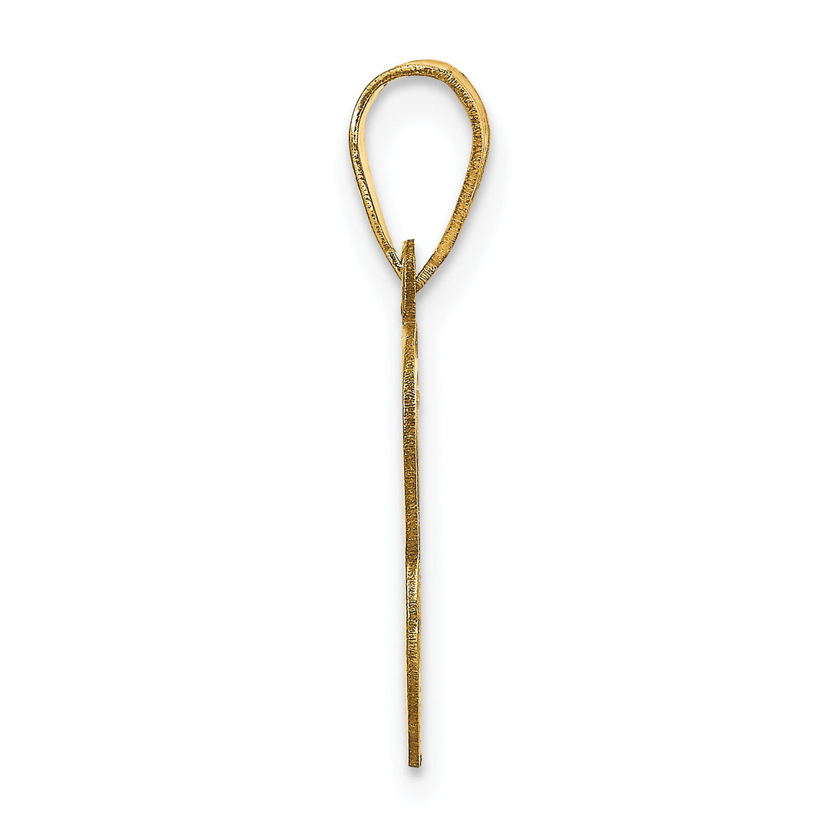 14k Polished Letter B Initial Pendant-YC1440B