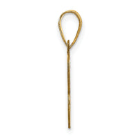 14k Polished Letter B Initial Pendant-YC1440B
