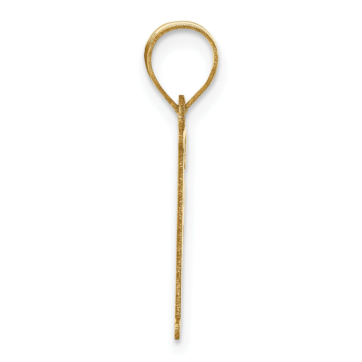 14k Polished Letter F Initial Pendant-YC1440F