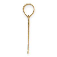 14k Polished Letter F Initial Pendant-YC1440F