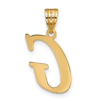 14k Polished Letter G Initial Pendant-YC1440G