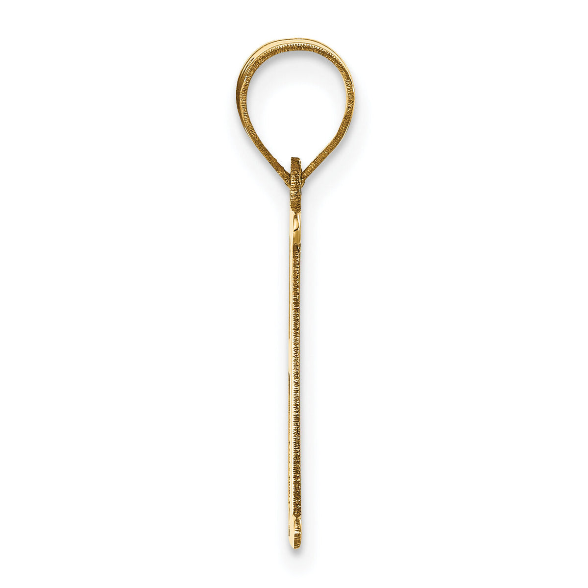 14k Polished Letter H Initial Pendant-YC1440H