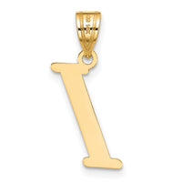 14k Polished Letter I Initial Pendant-YC1440I