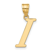 14k Polished Letter I Initial Pendant-YC1440I