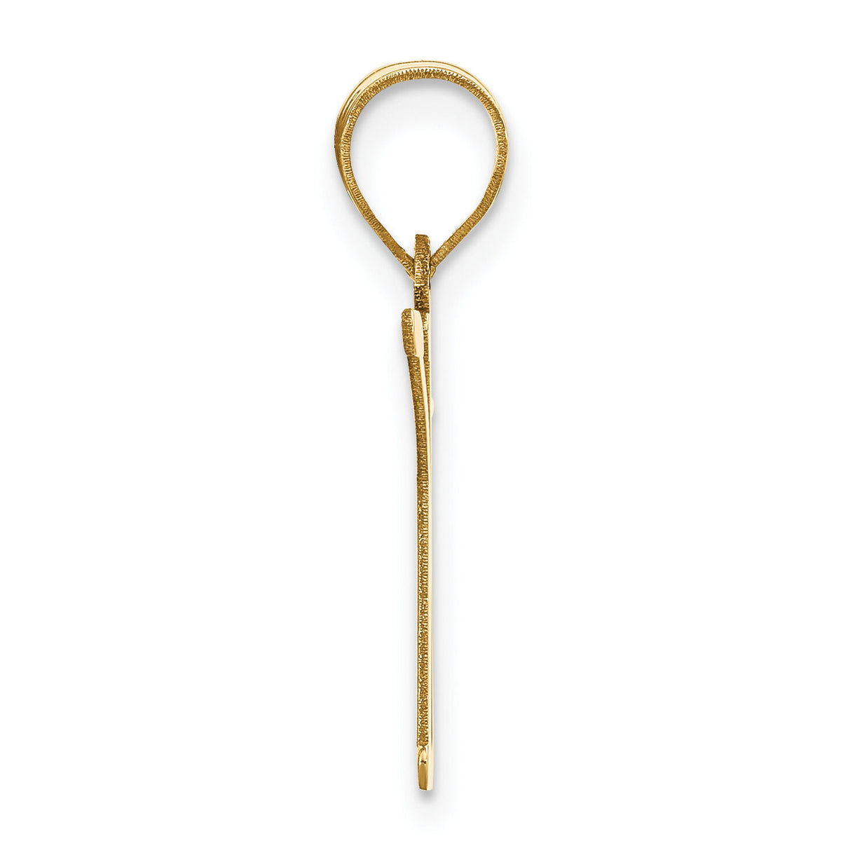 14k Polished Letter K Initial Pendant-YC1440K