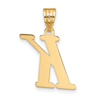 14k Polished Letter K Initial Pendant-YC1440K