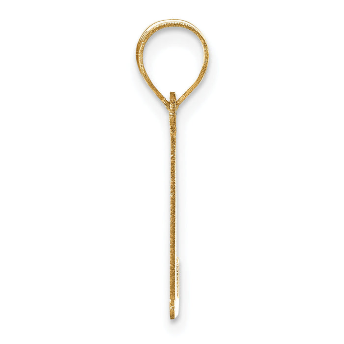 14k Polished Letter L Initial Pendant-YC1440L