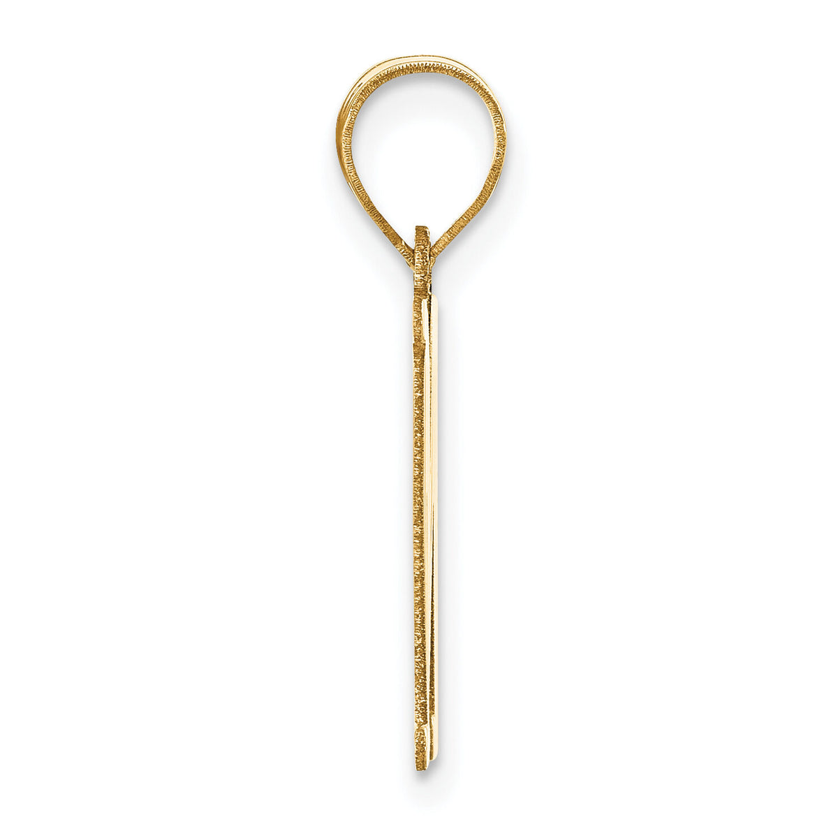 14k Polished Letter M Initial Pendant-YC1440M