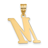 14k Polished Letter M Initial Pendant-YC1440M