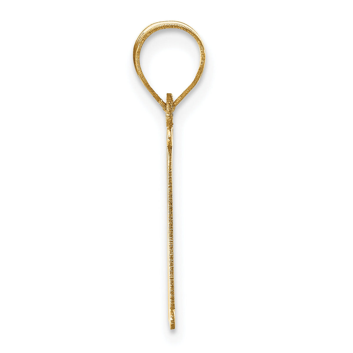 14k Polished Letter N Initial Pendant-YC1440N