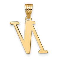 14k Polished Letter N Initial Pendant-YC1440N