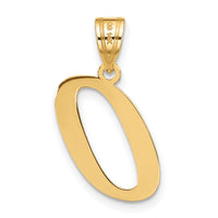 14k Polished Letter O Initial Pendant-YC1440O