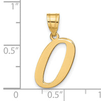 14k Polished Letter O Initial Pendant-YC1440O