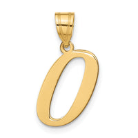 14k Polished Letter O Initial Pendant-YC1440O