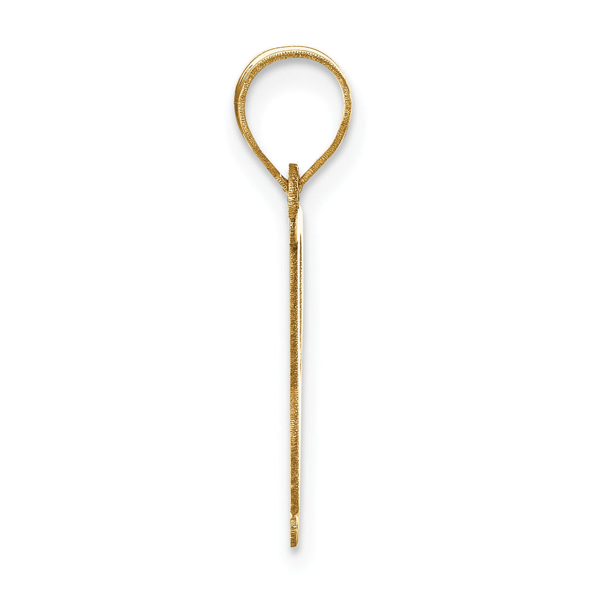 14k Polished Letter P Initial Pendant-YC1440P