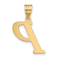 14k Polished Letter P Initial Pendant-YC1440P