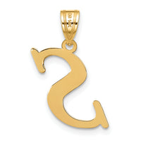 14k Polished Letter S Initial Pendant-YC1440S