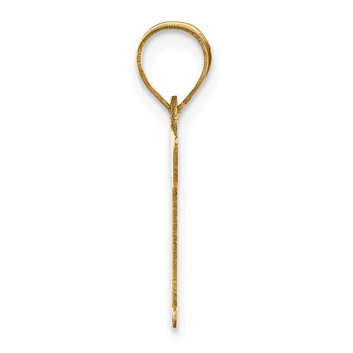 14k Polished Letter T Initial Pendant-YC1440T