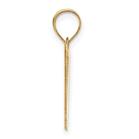 14k Polished Letter V Initial Pendant-YC1440V