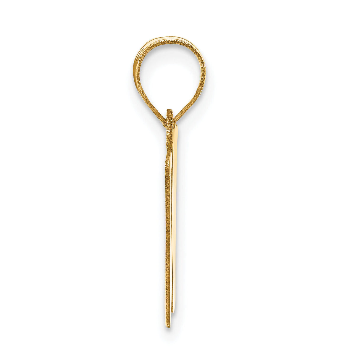 14k Polished Letter W Initial Pendant-YC1440W