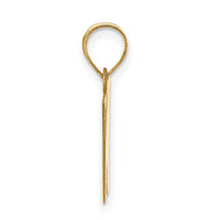 14k Polished Letter W Initial Pendant-YC1440W