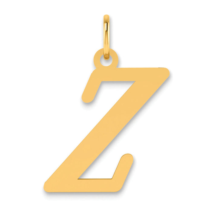 14k Polished Letter Z Initial Pendant-YC1440Z