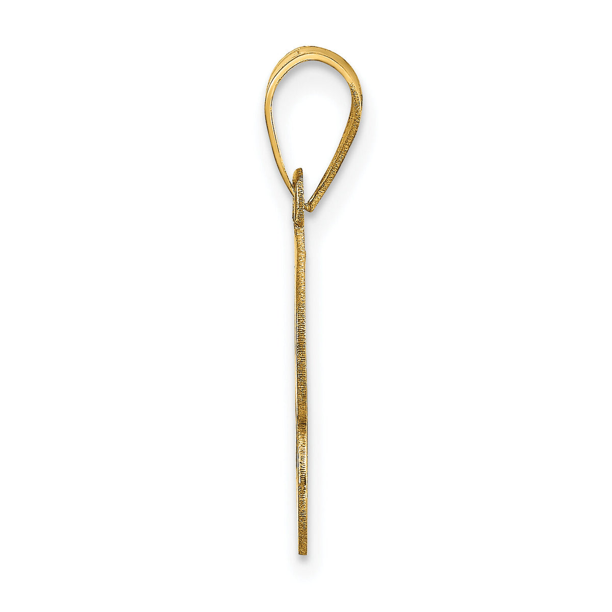 14k Polished Bubble Letter B Initial Pendant-YC1441B