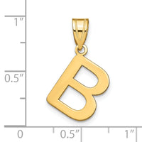 14k Polished Bubble Letter B Initial Pendant-YC1441B