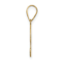 14k Polished Bubble Letter C Initial Pendant-YC1441C