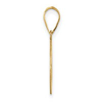 14k Polished Bubble Letter D Initial Pendant-YC1441D