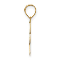 14k Polished Bubble Letter E Initial Pendant-YC1441E