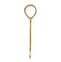 14k Polished Bubble Letter H Initial Pendant-YC1441H