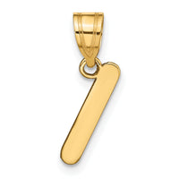 14k Polished Bubble Letter I Initial Pendant-YC1441I