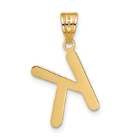 14k Polished Bubble Letter K Initial Pendant-YC1441K