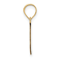 14k Polished Bubble Letter L Initial Pendant-YC1441L