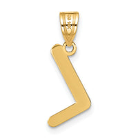 14k Polished Bubble Letter L Initial Pendant-YC1441L