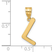 14k Polished Bubble Letter L Initial Pendant-YC1441L