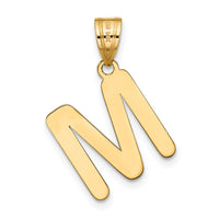 14k Polished Bubble Letter M Initial Pendant-YC1441M