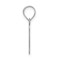 14kw Polished Bubble Letter F Initial Pendant-YC1441WF