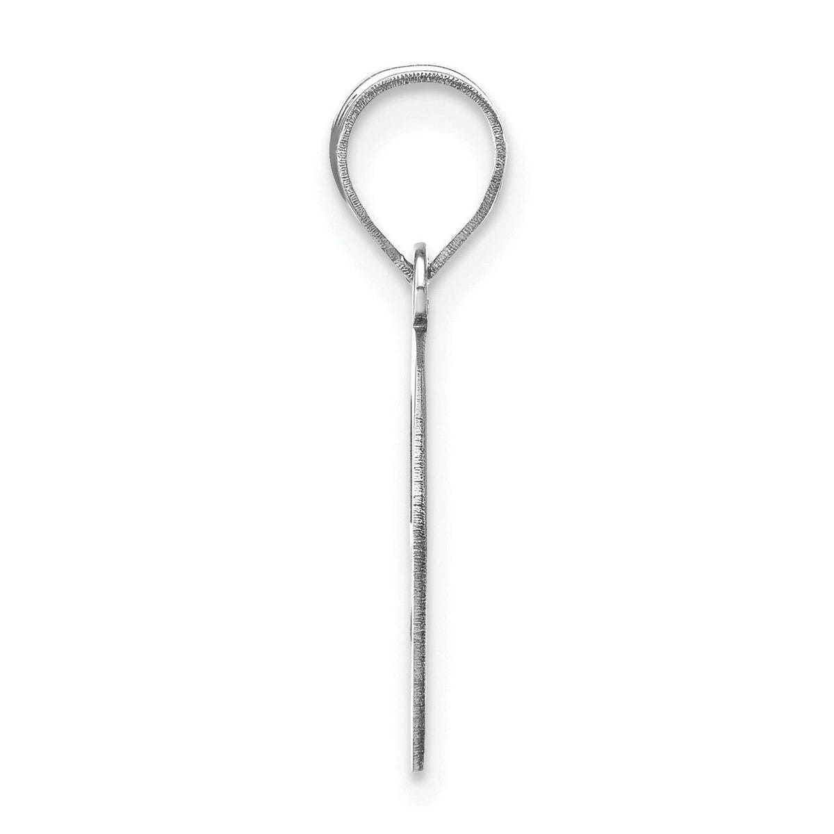14kw Polished Bubble Letter G Initial Pendant-YC1441WG