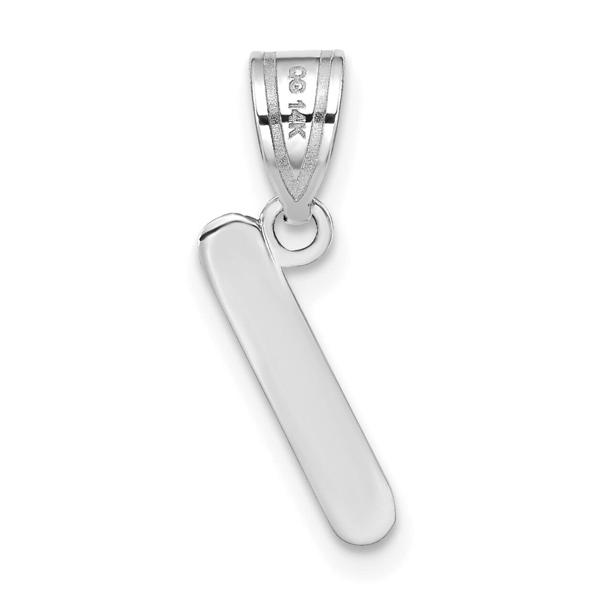 14kw Polished Bubble Letter I Initial Pendant-YC1441WI
