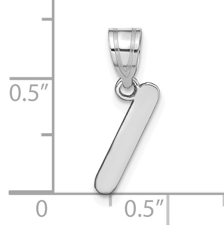14kw Polished Bubble Letter I Initial Pendant-YC1441WI