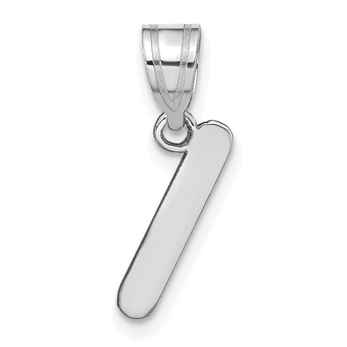 14kw Polished Bubble Letter I Initial Pendant-YC1441WI