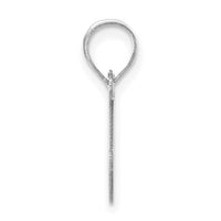 14kw Polished Bubble Letter J Initial Pendant-YC1441WJ