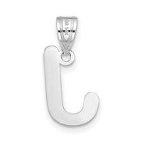 14kw Polished Bubble Letter J Initial Pendant-YC1441WJ