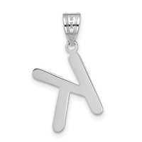 14kw Polished Bubble Letter K Initial Pendant-YC1441WK