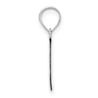 14kw Polished Bubble Letter L Initial Pendant-YC1441WL