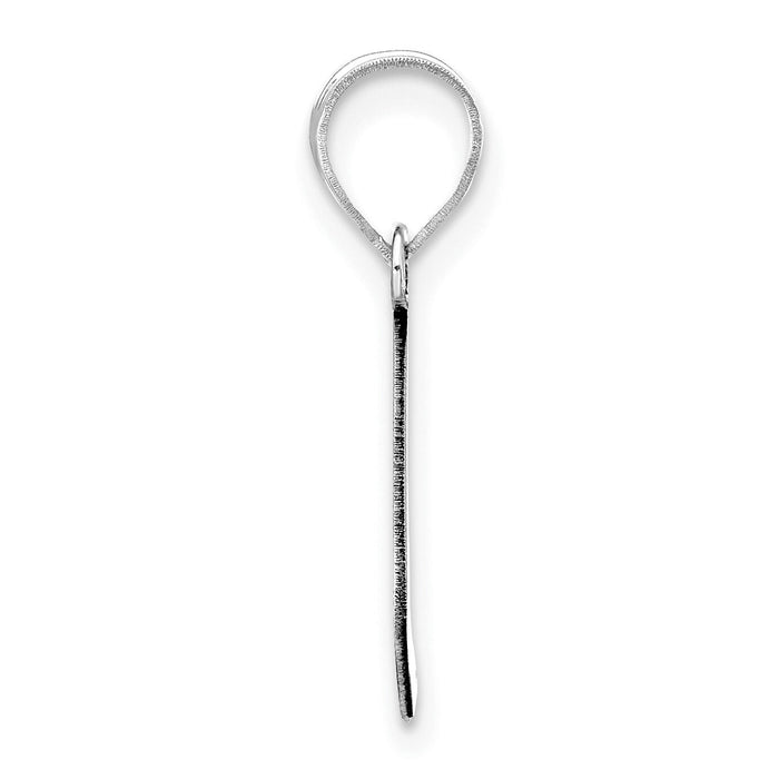14kw Polished Bubble Letter L Initial Pendant-YC1441WL