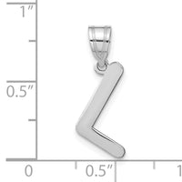 14kw Polished Bubble Letter L Initial Pendant-YC1441WL